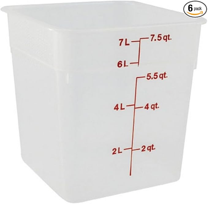 Cambro (8SFSPP190 8 qt Polypropylene Food Storage Container by CambroManufacturing
