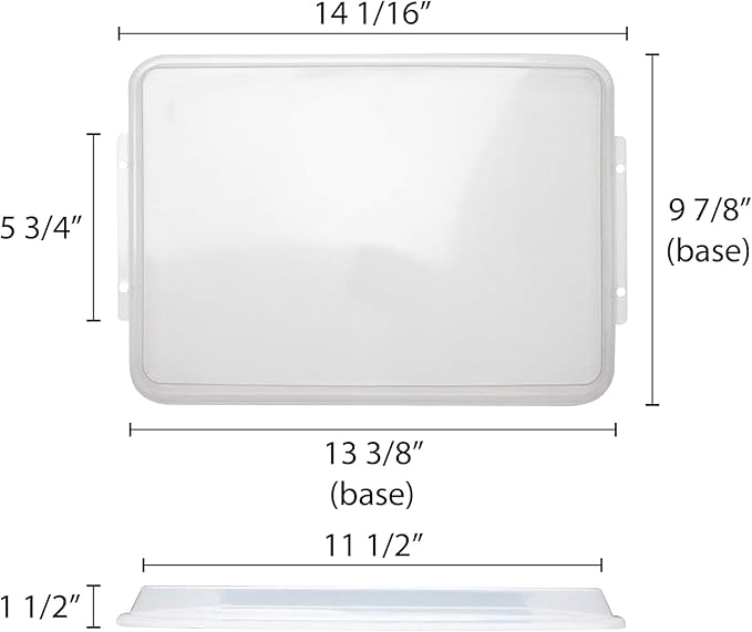 TrueCraftware- 1/4 Size Polypropylene Sheet Pan Cover Clear Color Set of 2- - Image 5