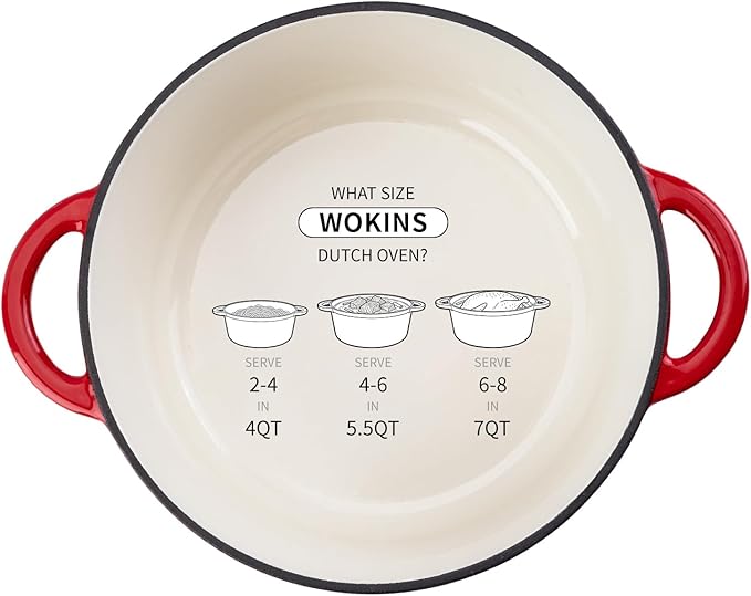 Enameled Cast Iron Dutch Oven - 7QT Pot - Image 9