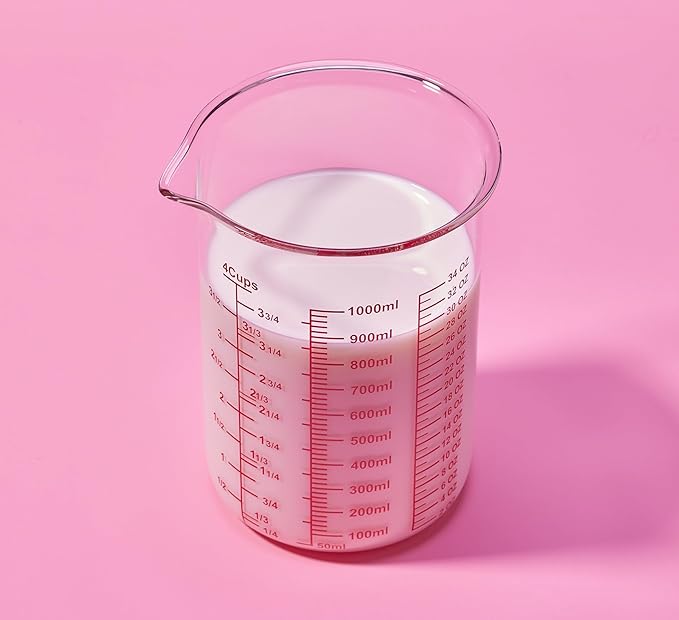 High Borosilicate Glass Measuring Cup-V-Shaped Spout,Glass Measuring Beaker - Image 8