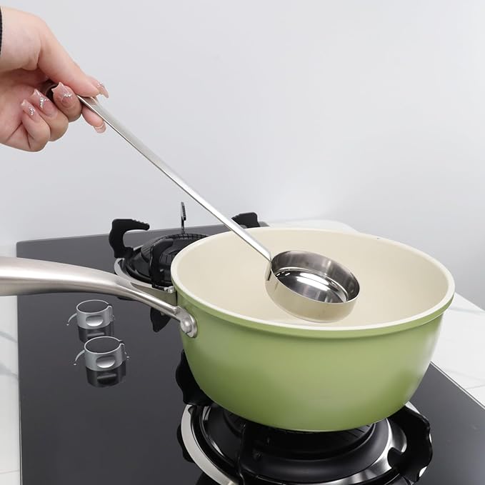 10.55 Inch 3 oz 6 Pcs Silver Stainless Steel 201 Long Handle Soup Spoon - Image 8