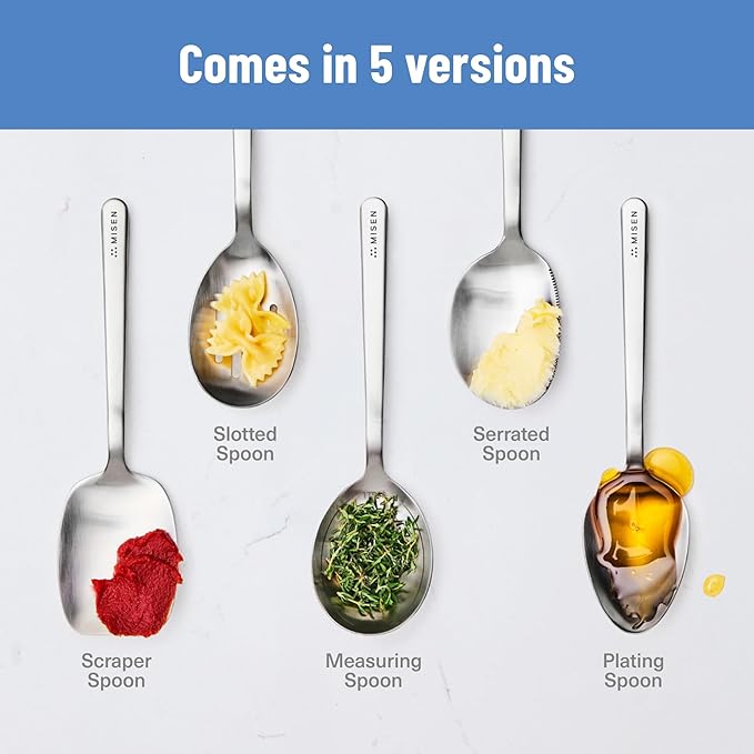 Misen Scraper Chef Spoon – Stainless Steel Cooking Spoon and Spatula Hybrid - Image 7