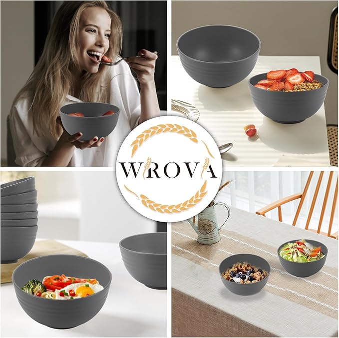 Wheat Straw Bowl Sets for Camping, Microwave and Dishwasher Safe Bowls - Image 5