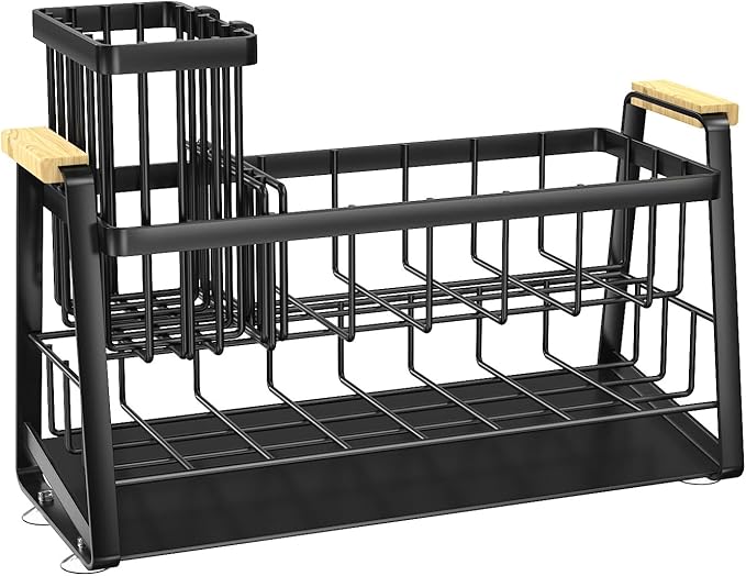 Housolution Sink Caddy Organizer, 2-Tier Sponge Holder - Image 9