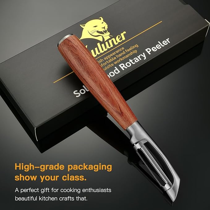 KULUNER,Premium High-End Rosewood Handle and 304 Stainless Steel Serrated Blade - Image 6
