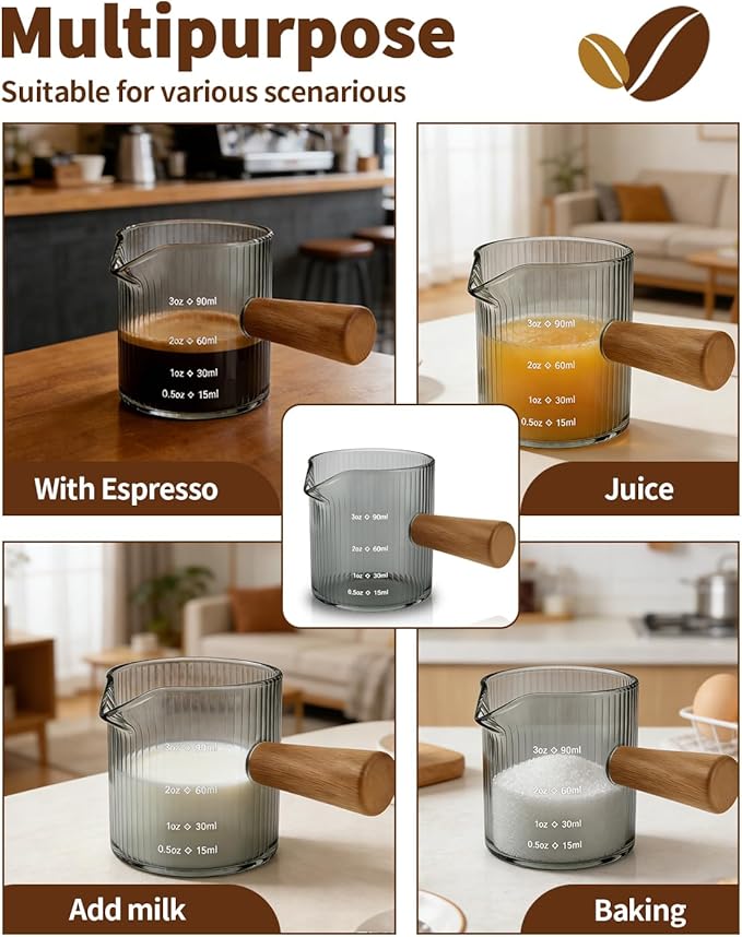 Espresso Measuring Cup 3 Oz, Espresso Glass Cups - Image 7