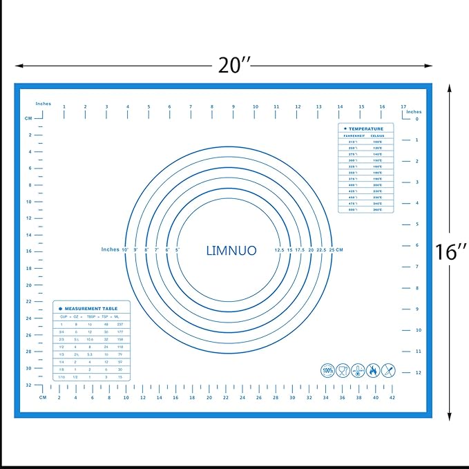 Silicone Baking Mat,Non Stick Rolling Dough - Image 6