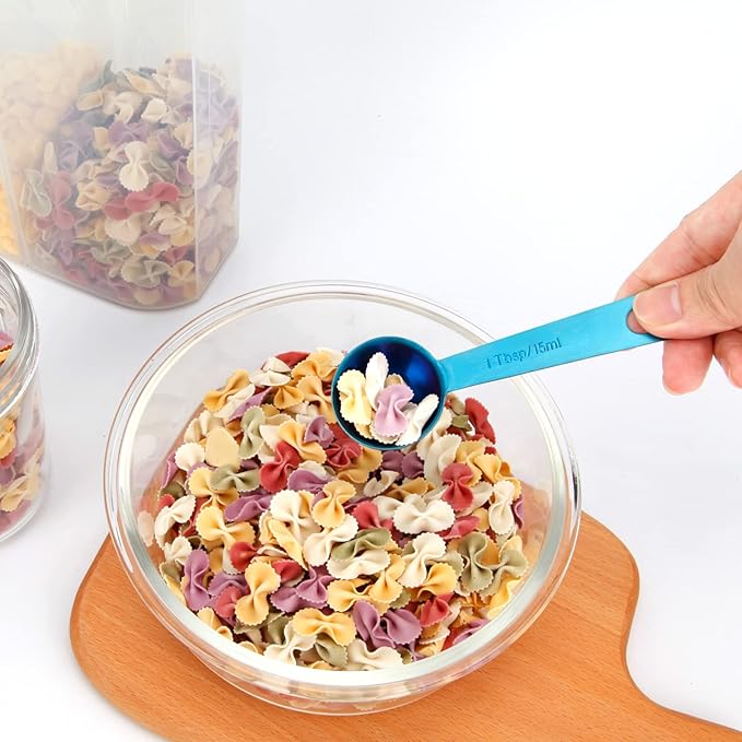 Measuring Spoons, SUS304 Stainless Steel Measuring Cups Set of 7 Piece: - Image 7