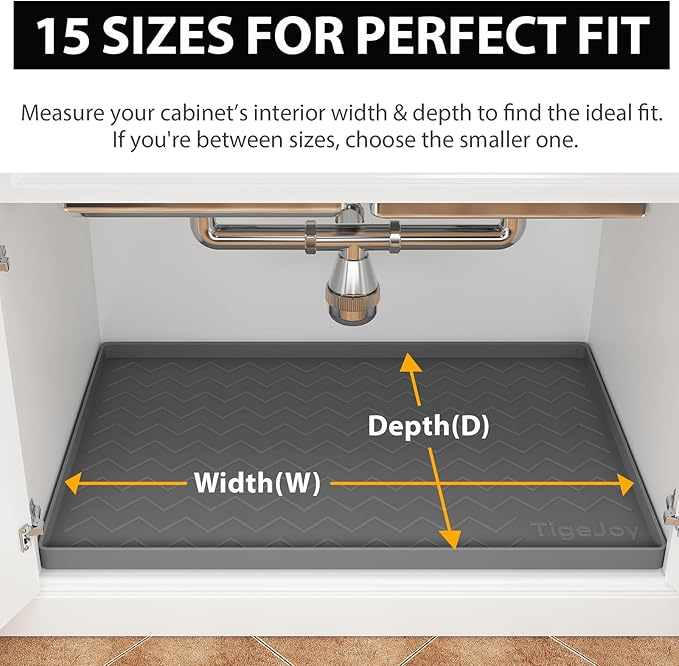 TigeJoy 34" x 22" Under Sink Mats - Image 7