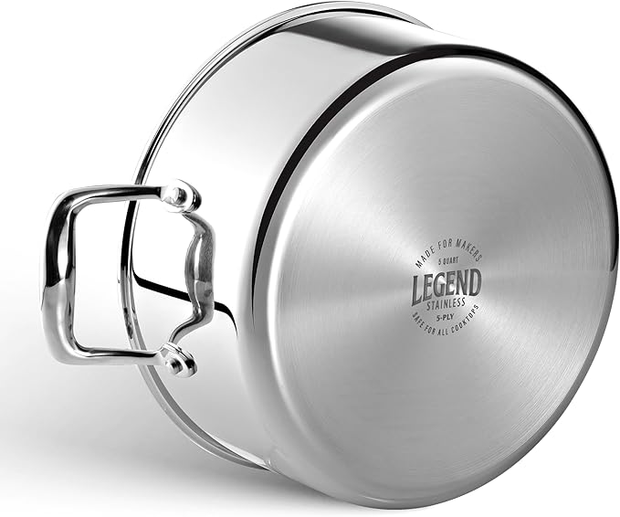 LEGEND COOKWARE 5-Ply Stainless Steel 5-Quart Dutch Oven - Image 8