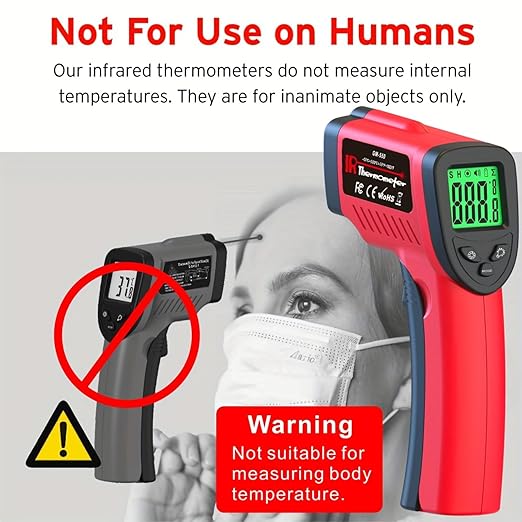 DEASOMIYE Infrared Thermometer Gun, -58℉~1022℉ Laser Thermometer Temperature Gun - Image 7