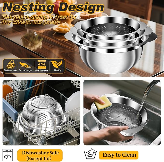 Stainless Steel Colander, and Pasta - Image 7