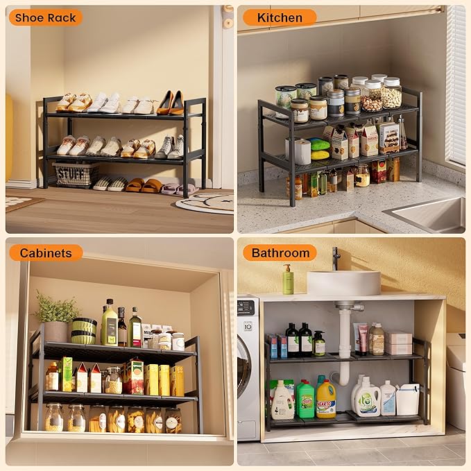 Under Sink Organizer and Storage 16.5"-30.7" Expandable Length, Adjustable - Image 8