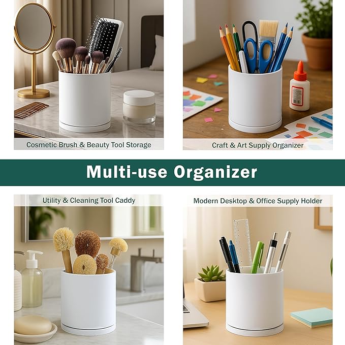 D'vine Dev 360° Rotating Utensil Holder – 7.2" Kitchen Utensil Crock - Image 7