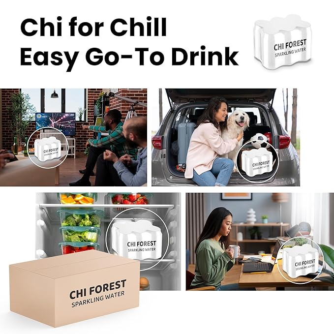 CHI FOREST Mango Sparkling Water Beverage, Zero Sugar Drinks, Zero Artificial Flavor, 11.16 fl oz Cans (Pack of 24)