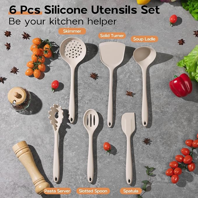 Onader Kitchen Utensils Set, Silicone Non Toxic Cooking Utensils - Image 8