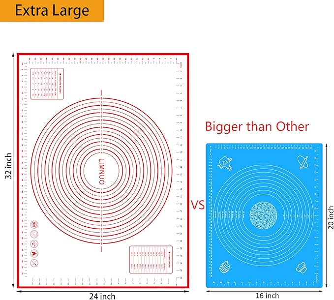 Silicone Baking Mat,Non Stick Rolling Dough - Image 7