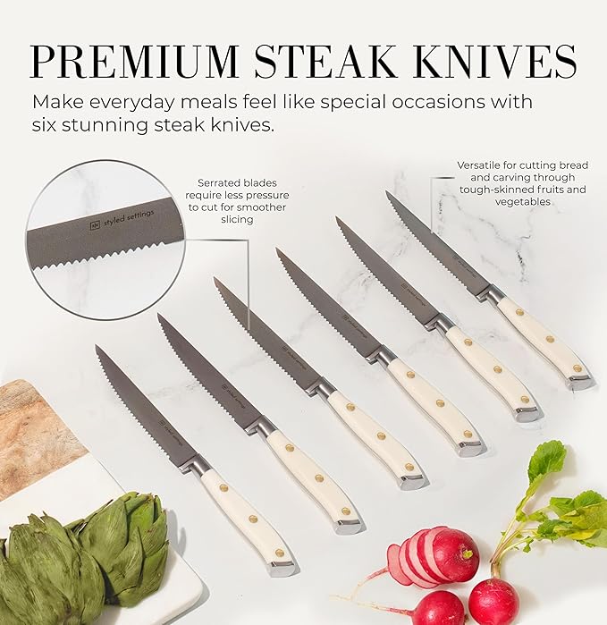 Styled Settings White Knife Set - Image 8