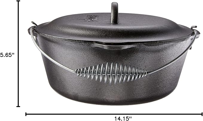 Lodge 7 Quart Pre-Seasoned Cast Iron Dutch Oven - Image 5