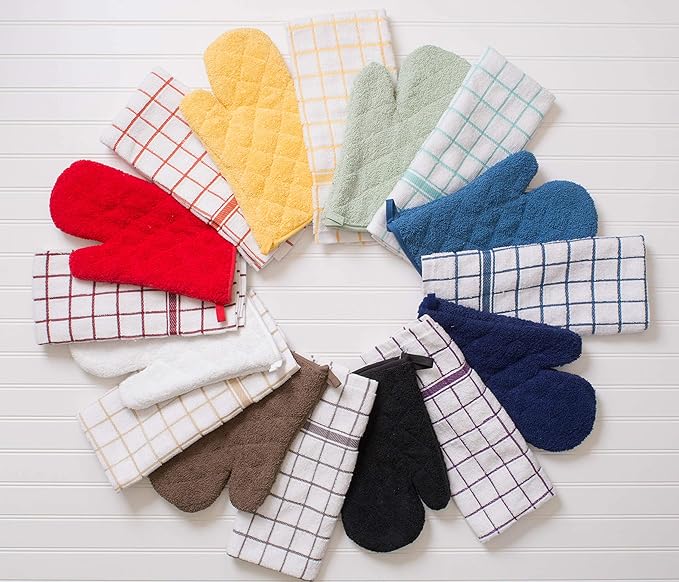 DII Basic Terry Collection 100% Cotton Quilted, Oven Mitt, 2 Piece - Image 10