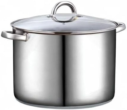Cook N Home Stockpot with Lid, Basics Stainless Steel Soup Pot - Image 9