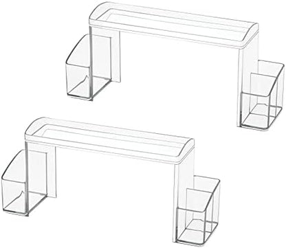 mDesign Small 2-Tier Plastic High-Rise Bathroom Cabinet Organizer by mDesign