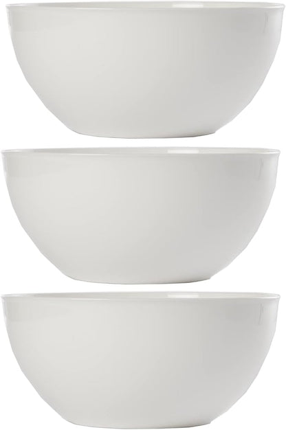 US Acrylic Vista White Plastic Salad and Serving 10-inch Bowls | set of 3 | - Image 6