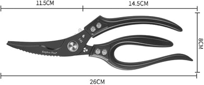 Professional 10-Inch Heavy-Duty Kitchen Shears Ultra-Sharp Stainless Steel - Image 3