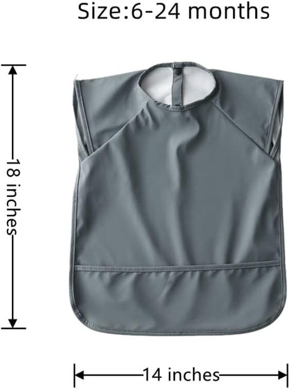 Waterproof Baby Bibs, Infant Toddler Extra Cover Feeding Bib - Image 2