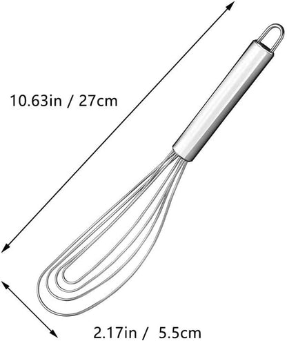 10.63" Stainless Steel Flat Whisk, Egg Beater - Image 2