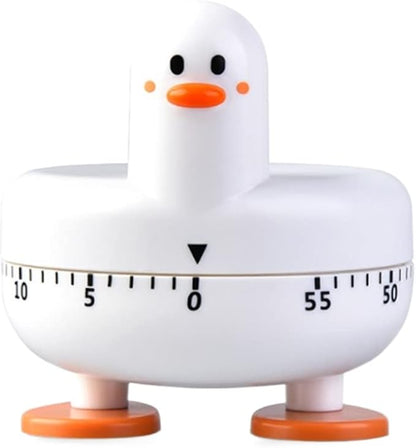 Cooking Timer Cute Duck Kitchen Timer 60 Minute Wind Up Mechanical Rotating by YEEKIDAIJ