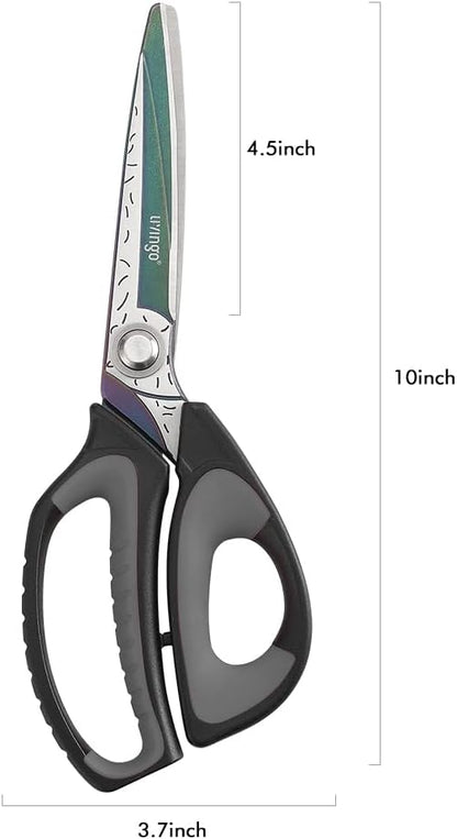 LIVINGO Heavy Duty Industrial Scissors: 10" Utility Stainless Steel Sharp - Image 2
