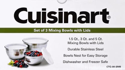 Cuisinart Mixing Bowl Set, Stainless Steel, CTG-00-SMB - Image 9
