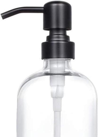 2 Pack Thick Clear Glass Pint Jar Soap Dispenser - Image 2