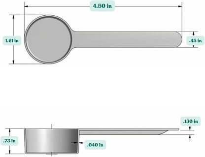 4 Teaspoon Long Handle Plastic Measuring Spoon - Image 2