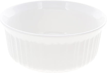 CorningWare FS5 1.5qt/1.4L Round French White Casserole Dish & G-5C 1.5qt - Image 3