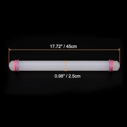 HARFINGTON Fondant Rolling Pin 18 Inch x 0.98 Inch Adjustable Guide Rings - Image 2