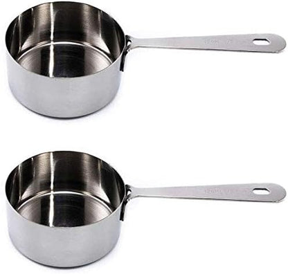 Honey Bear Kitchen 1/2 Cup 120 ml Measuring Scoop Cups, Polished Stainless Steel - Image 3