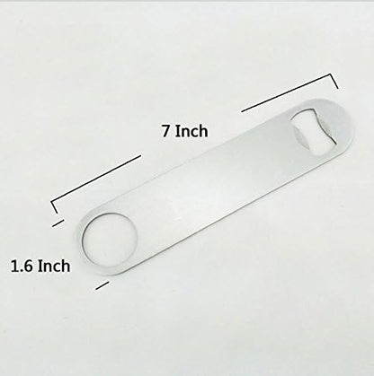 KISEER Heavy Duty Stainless Steel Flat Bottle Opener, 2 Pack Beer Bottle Opener - Image 4