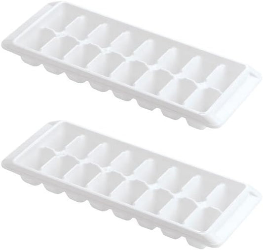 Kitch Ice Tray Easy Release White Ice Cube Trays, 16 Cube by Kitch