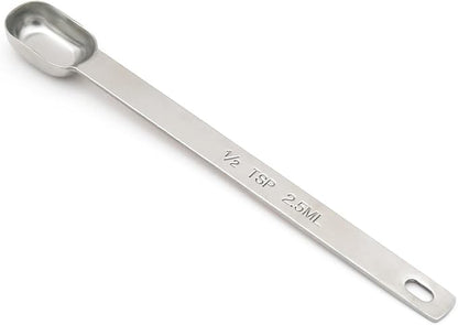 1PCS 1/2tsp Single Measuring Spoon, Stainless Steel Long Handle Individual by BERYLER