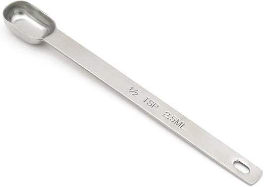 1PCS 1/2tsp Single Measuring Spoon, Stainless Steel Long Handle Individual by BERYLER