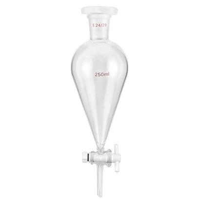 QWORK Separating Funnel with 24/29 Joints and PTFE Plug by QWORK