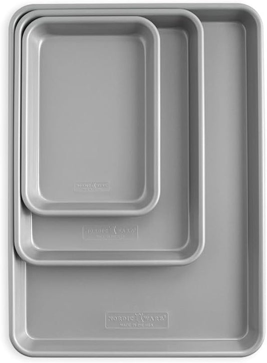 Nordic Ware Brilliant™ Colorful 3-Pc Baking Set, Nonstick made without PFAS or by NordicWare