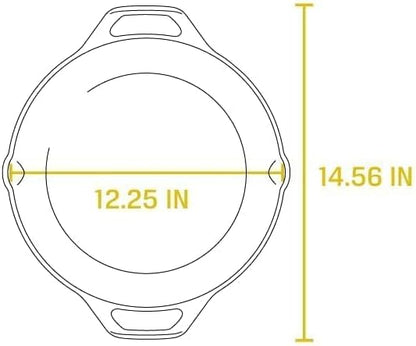 Lodge Seasoned Cast Iron Dual Handle Pan - Image 6