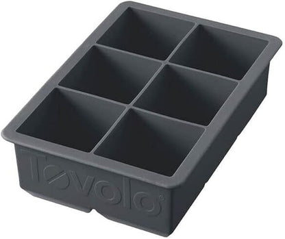 Tovolo Large 2” King Cube Ice Tray Charcoal Gray Ice Cube Trays by Tovolo