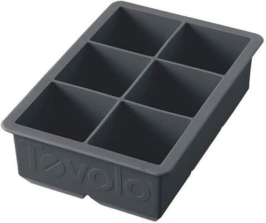 Tovolo Large 2” King Cube Ice Tray Charcoal Gray Ice Cube Trays by Tovolo