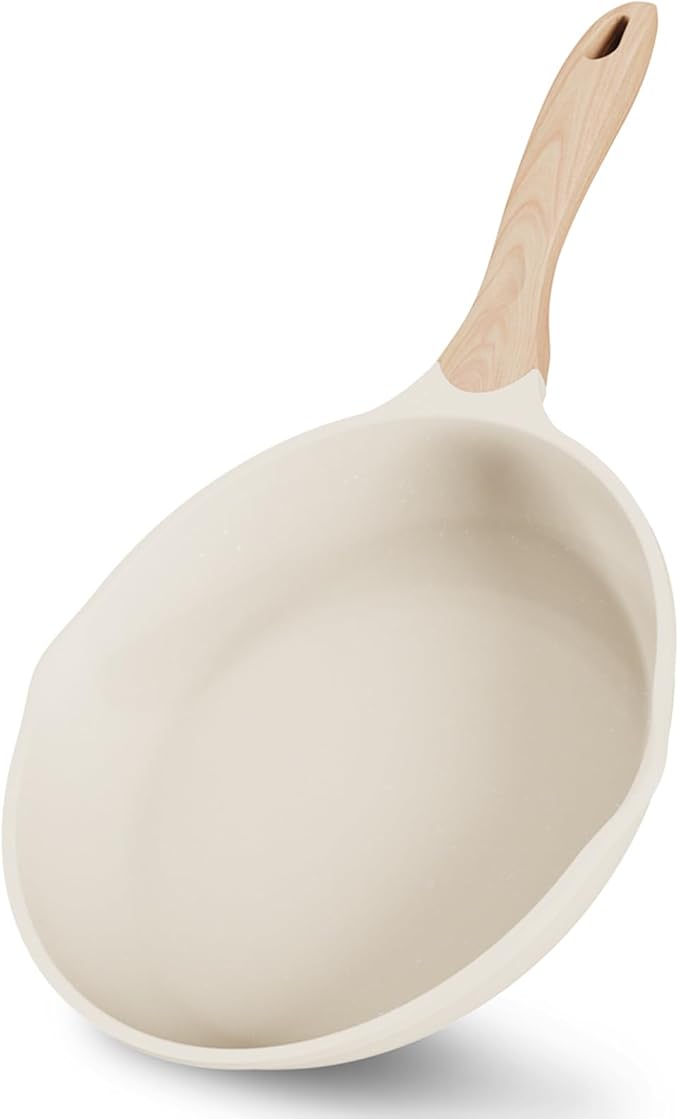 JEETEE 10 Inch Nonstick Frying Pan, Stone Coating Cookware, Nonstick Omelette by JEETEE