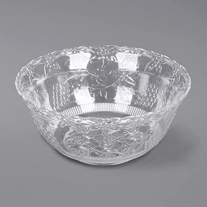 S.G Premium Quality 2 Gallon / 8 Quart Clear Plastic Punch Bowl - Image 3