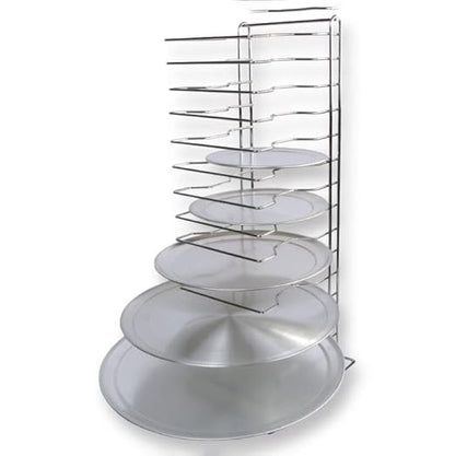Winco APZT-1015 15-Slot Aluminum Pizza Pan Rack - Image 2